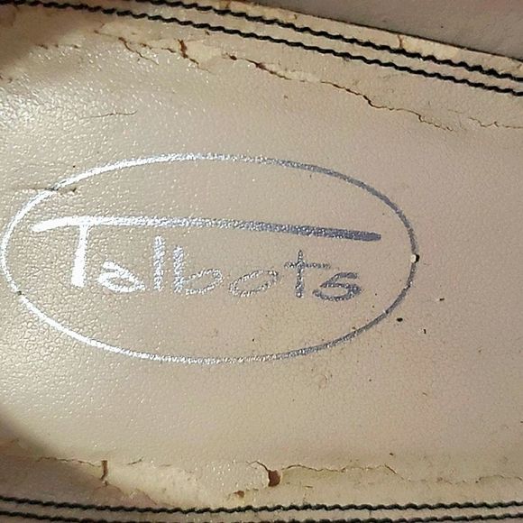 Talbots Leather Black Open-toe Classic Career Modest Heels - Picture 9 of 10